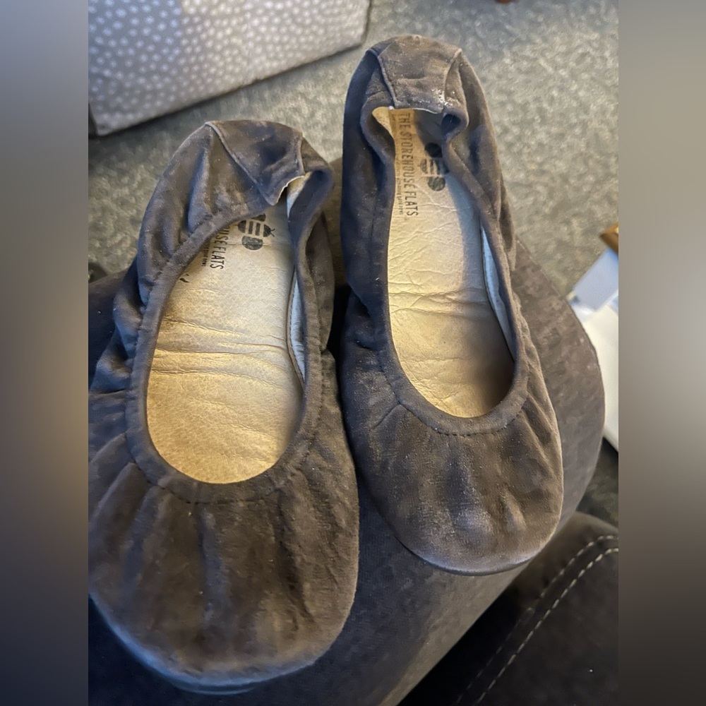 Brown suede storehouse flats